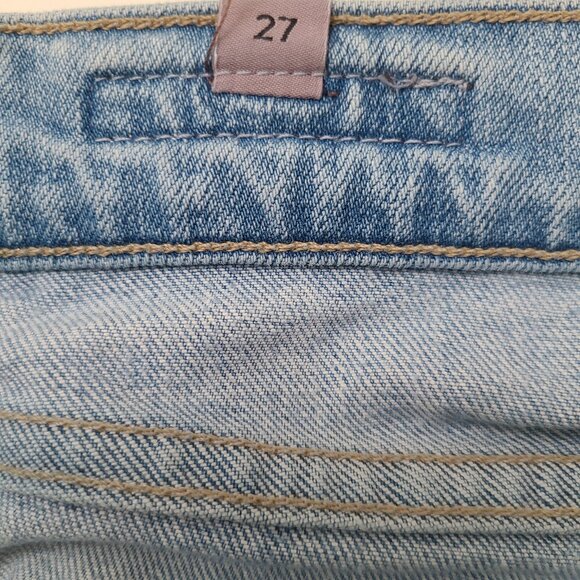 Womens 27 COH Cropped Light Wash Blue Jeans Distressed Emerson Slim Boyfriend - Picture 7 of 9